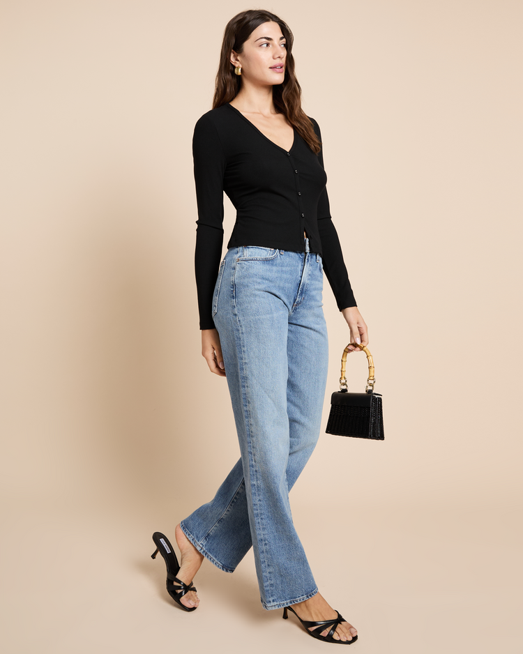 Soft Lounge Long Sleeve Button Up