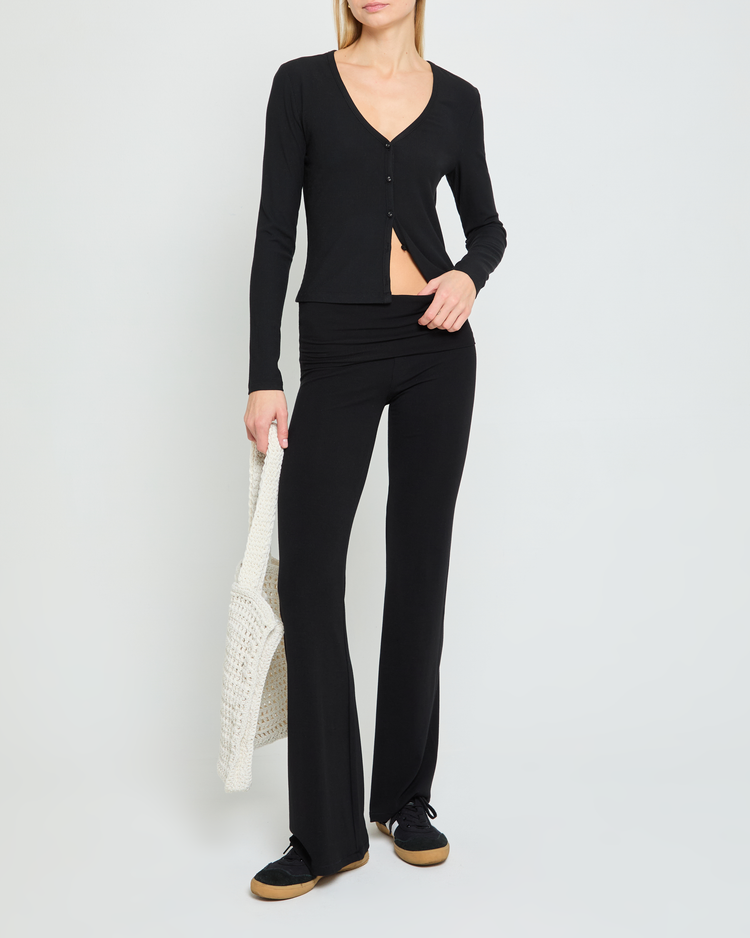 Soft Lounge Long Sleeve Button Up