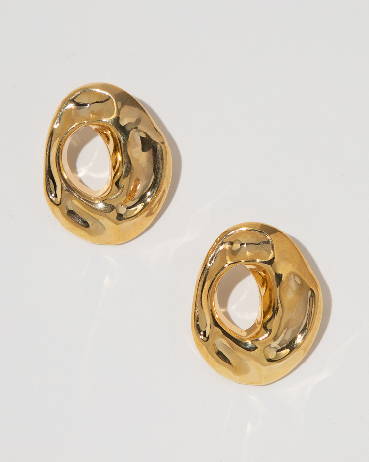 Textured Hollow Stud Earrings