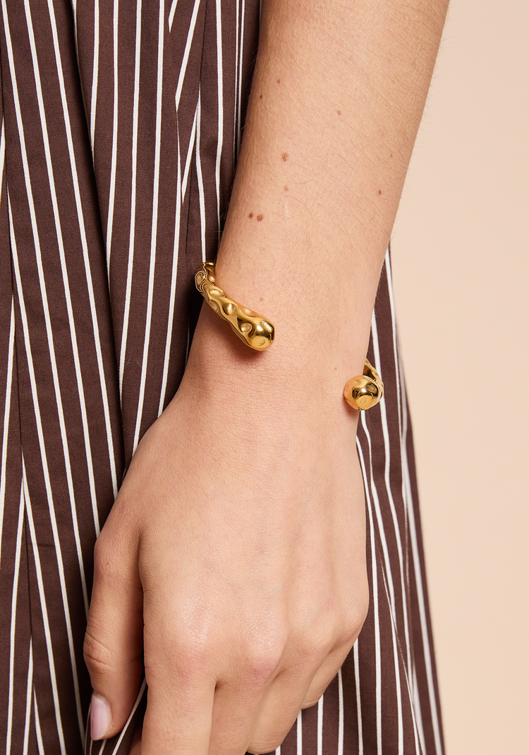 Skinny Hammered Cuff Bracelet