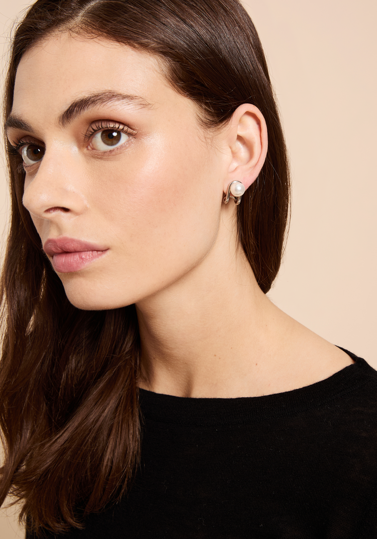 Cuffed Pearl Earrings