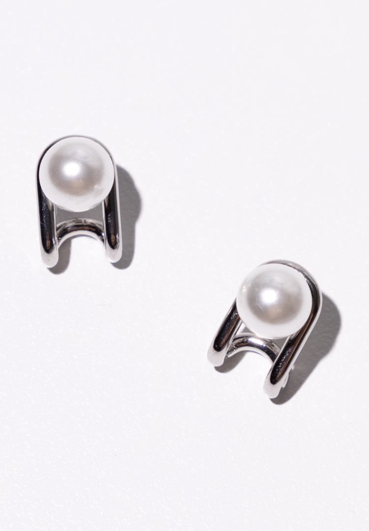 Cuffed Pearl Earrings