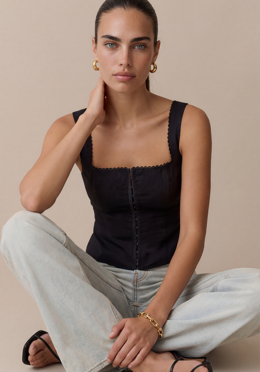 Halley Linen Top