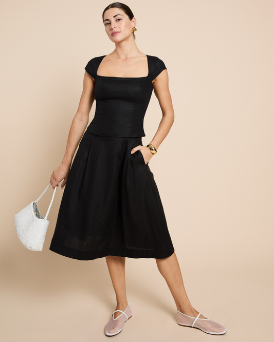 Lucie Linen Skirt