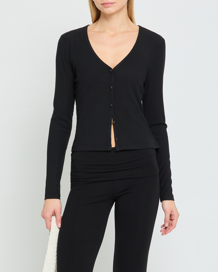 Soft Lounge Long Sleeve Button Up