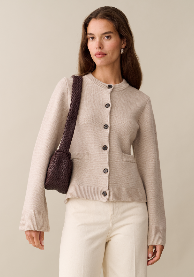 Averie Wool-Cashmere Cardigan