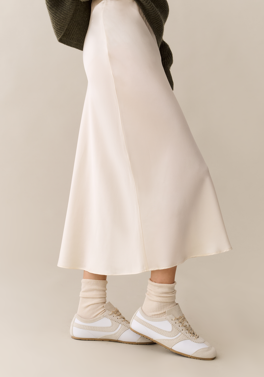 Alaia Silk Midi Skirt