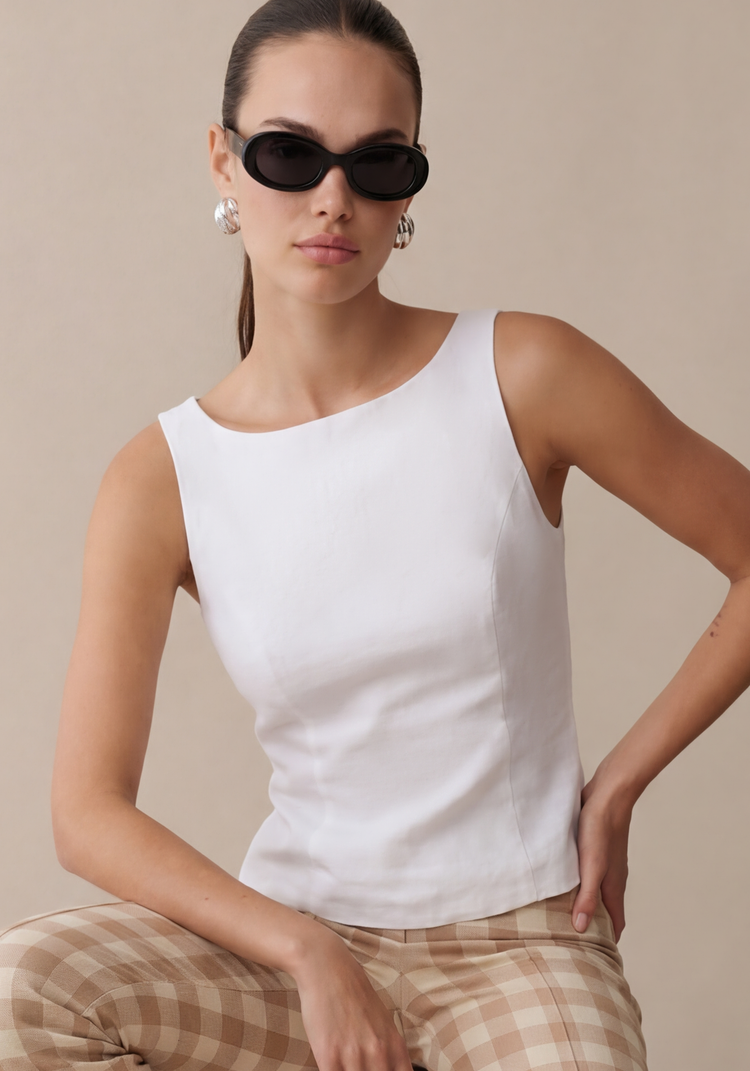 Jessa Linen Top