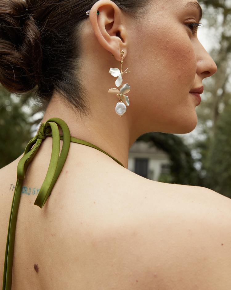 Dainty Iris Drop Earrings