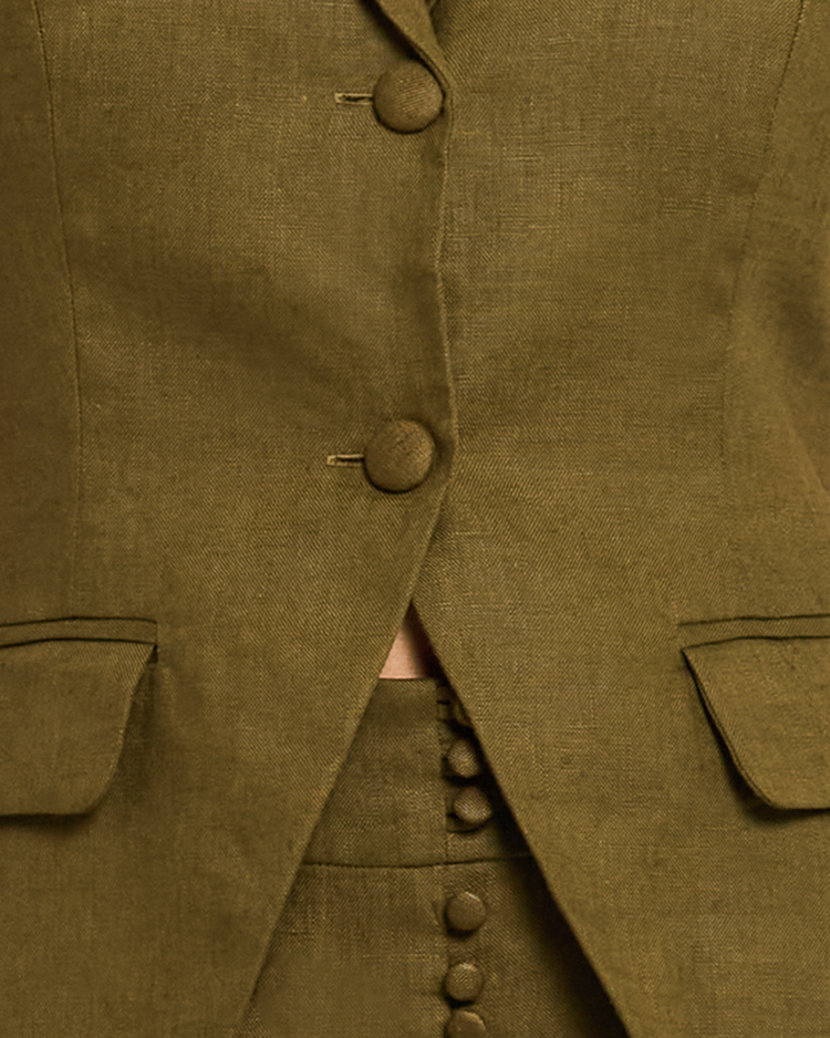 Raphaela Linen Vest Top