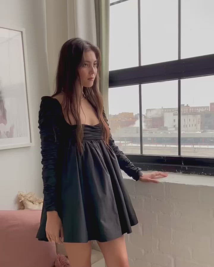 Structured Long-Sleeve Frock